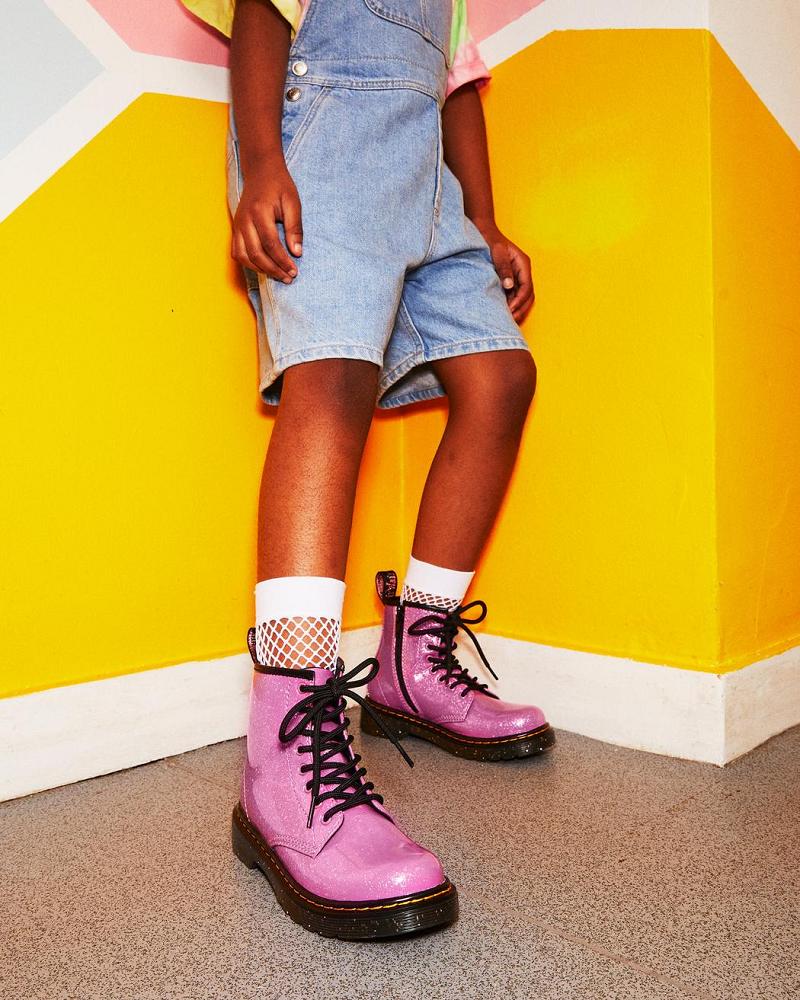 Dr Martens Junior 1460 Glitter Veterlaarzen Kinderen Roze | NL 145BEX